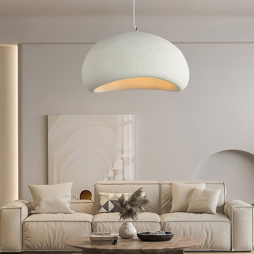 Sculpted Wasabi pendant light, adding ambient glow to any contemporary space.