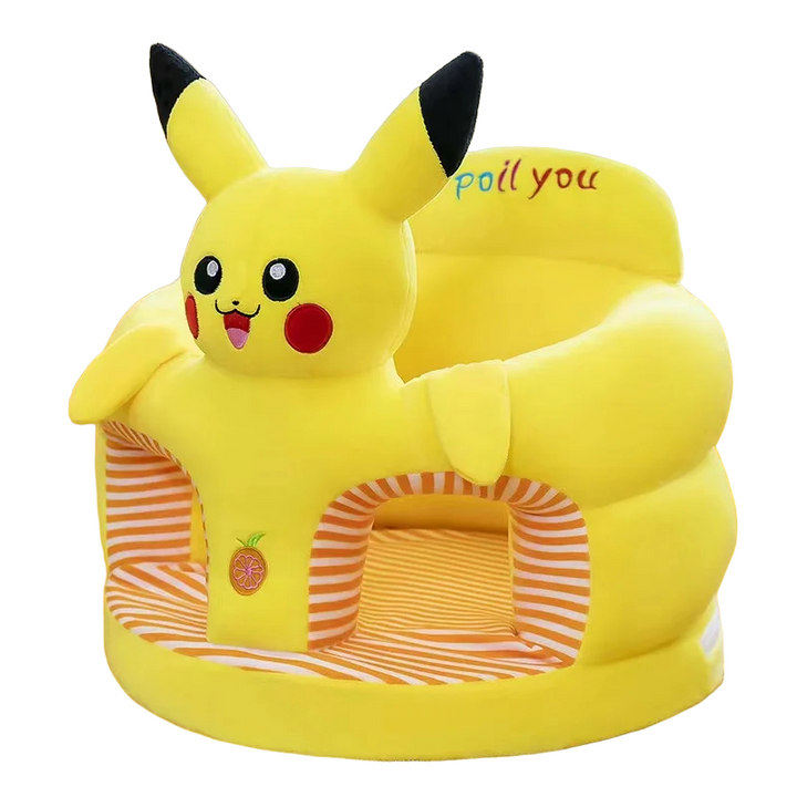 Washable cute cartoon baby sofa with crystal velvet for infants and toddlers