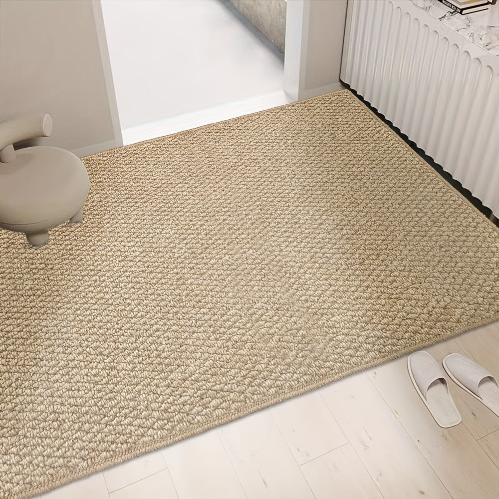 Safe non-slip entrance mat, ultra-absorbent moisture trap, prevents slips in busy hallways.