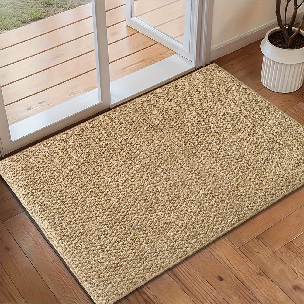 Functional dirt trapper mat, washable non-slip design, ideal for busy home entrances.