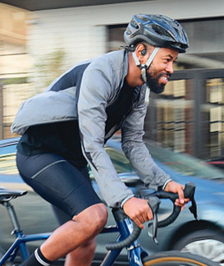 Bluetooth headset for swimming, featuring bone conduction and 32GB MP3 storage.