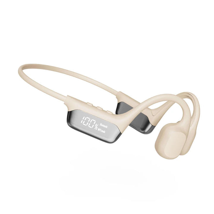 Experience clear underwater audio with these 32GB waterproof bone conduction swimming headphones.