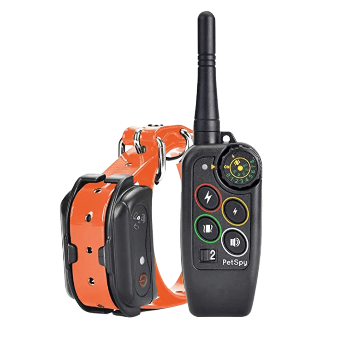 Effective waterproof e-collar training system with remote for dog behavior and obedience.