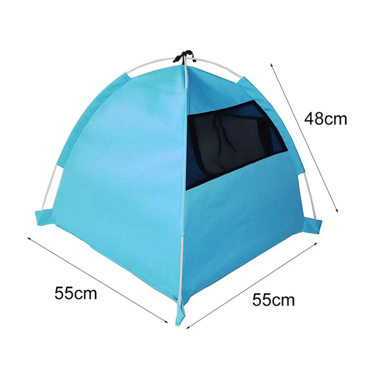 Portable pet tent for travel. Waterproof dog & cat shelter, foldable & easy to set up.