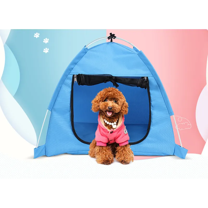 Foldable pet tent, waterproof & breathable. A portable dog & cat shelter for indoor/outdoor use.