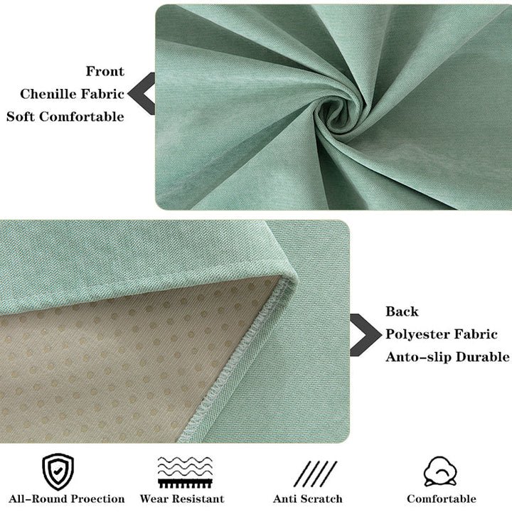 Pet-friendly waterproof chenille sofa cover. Non-slip furniture protector throw, perfect for active living rooms.