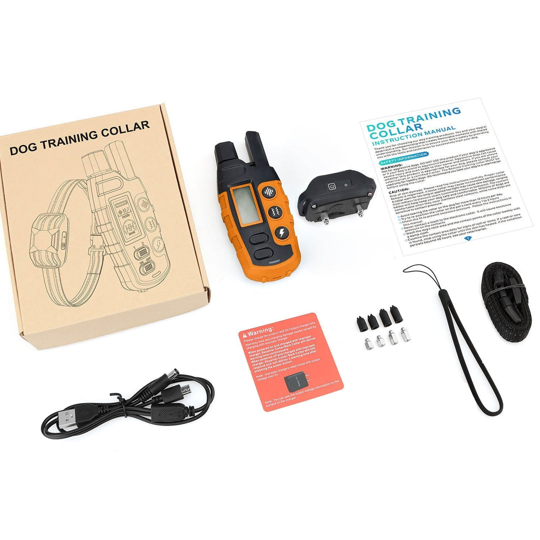 Waterproof remote training collar for dogs, ideal for pet obedience & behavior correction. Long 3300ft range.