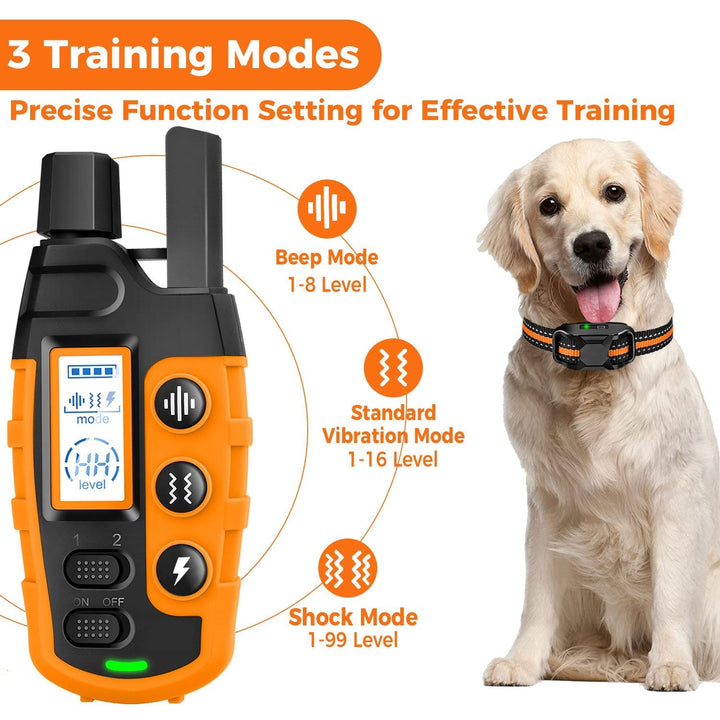 Canine training gear: Waterproof remote collar for dogs, promoting obedience & correcting behavior, 3300ft.