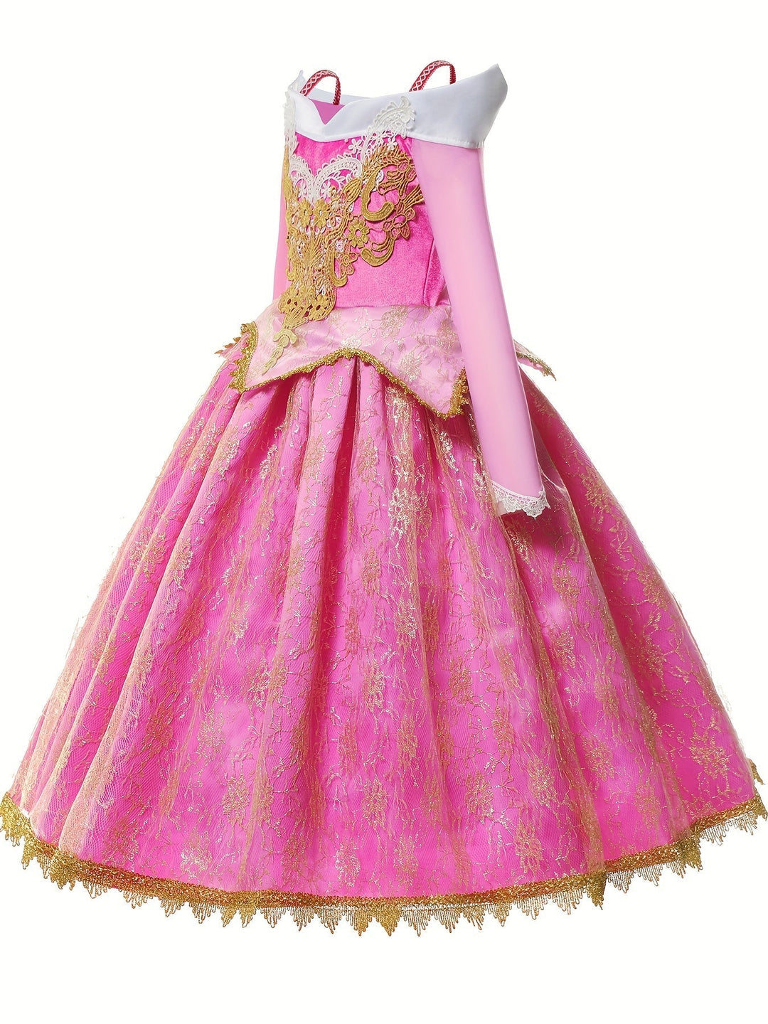 Elegant dark pink fairy tale dress for children, encouraging creative storytelling.