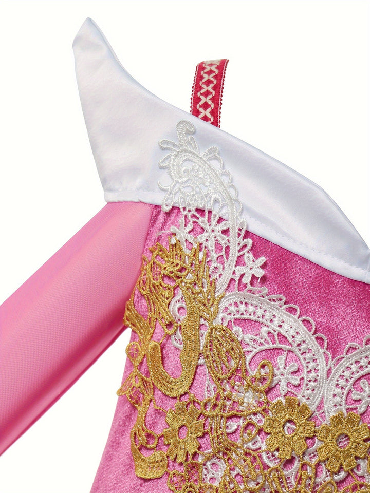 A playful and magical princess costume for kids, in a beautiful shade of pink.