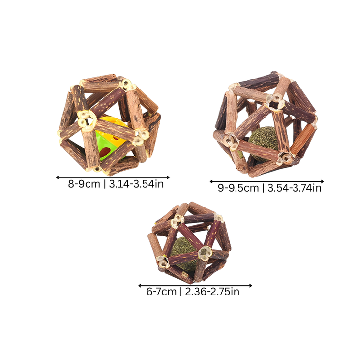 Organic silvervine catnip toy by WhiskerCube, ideal for dental care and relaxation.