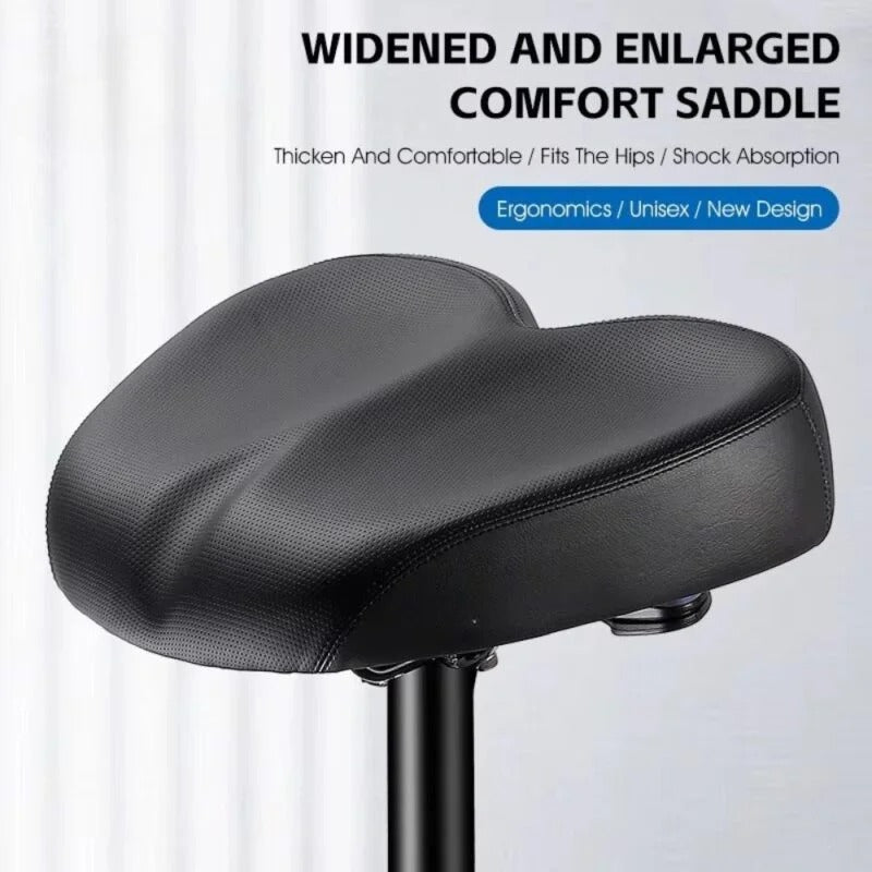 Shock-absorbing bike seat providing a comfortable and stable cycling experience.