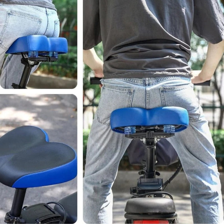 Ergonomic comfort saddle, an essential bicycle accessory for avid cyclists.