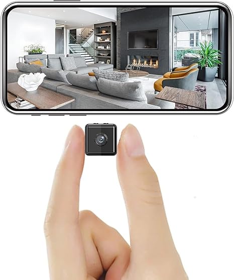 Wireless 1080P WiFi security camera with night vision and motion detection for home monitoring.