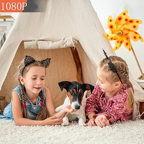Sleek wireless 1080P security camera for home, featuring night vision, motion detect, and WiFi connectivity.