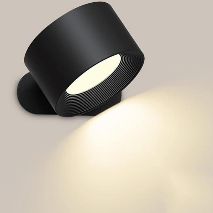 Home decor LED wall light, wireless & rechargeable. Touch control and 360° adjustable for versatile use.
