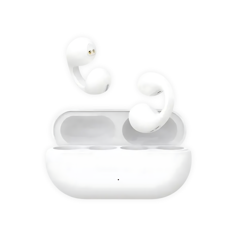 Sport bone conduction headphones, waterproof & secure fit for running, cycling. Enjoy open-ear Bluetooth audio.