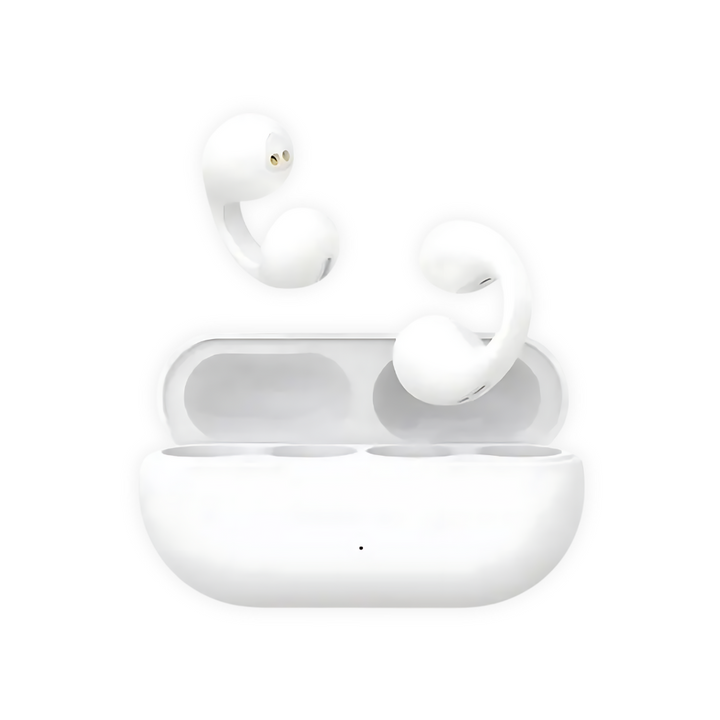 Sport bone conduction headphones, waterproof & secure fit for running, cycling. Enjoy open-ear Bluetooth audio.