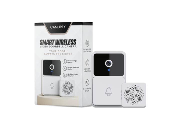 Weatherproof wireless video doorbell camera. Durable for all outdoor conditions.