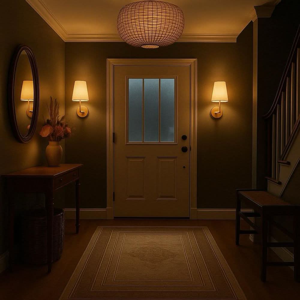 Set of 2 remote controlled wireless wall sconces for effortless and stylish home lighting.