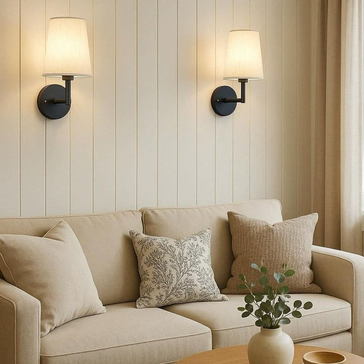 Modern wireless wall sconce for bedrooms or hallways, offering adjustable ambient lighting.