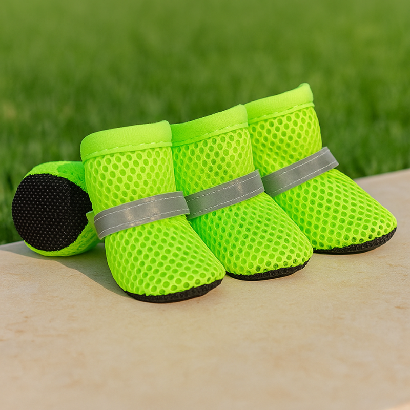 Woffix breathable dog shoes offering paw protection and comfort for outdoor adventures.