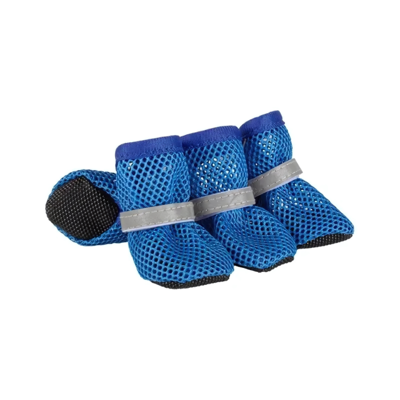 Durable Woffix dog shoes provide all-terrain paw protection and enhanced visibility.