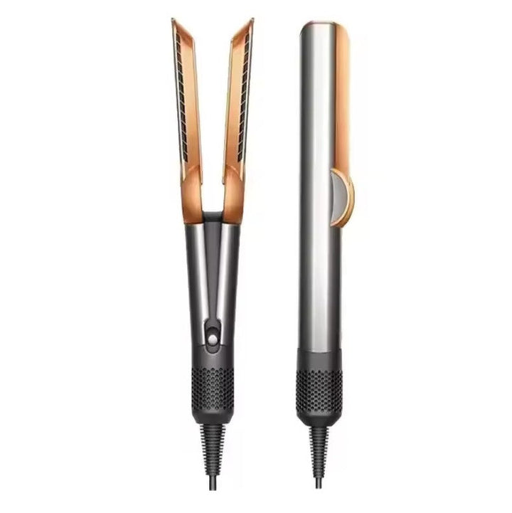 Portable 2-in-1 hair dryer and straightener for women, perfect for travel & versatile hair styling.