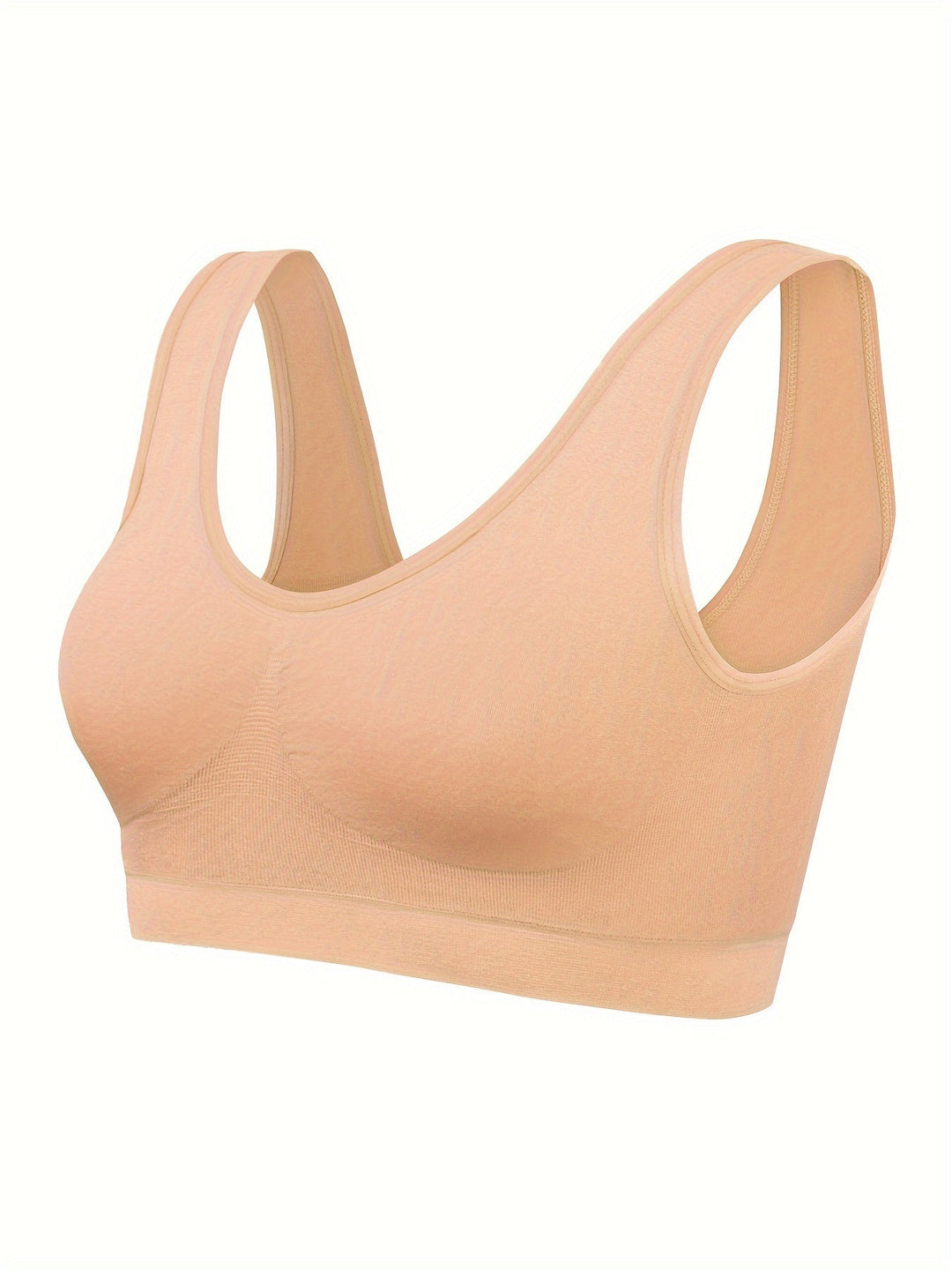 Casual active women's 3-piece seamless set, perfect with sports bra & tank tops for everyday comfort & movement.