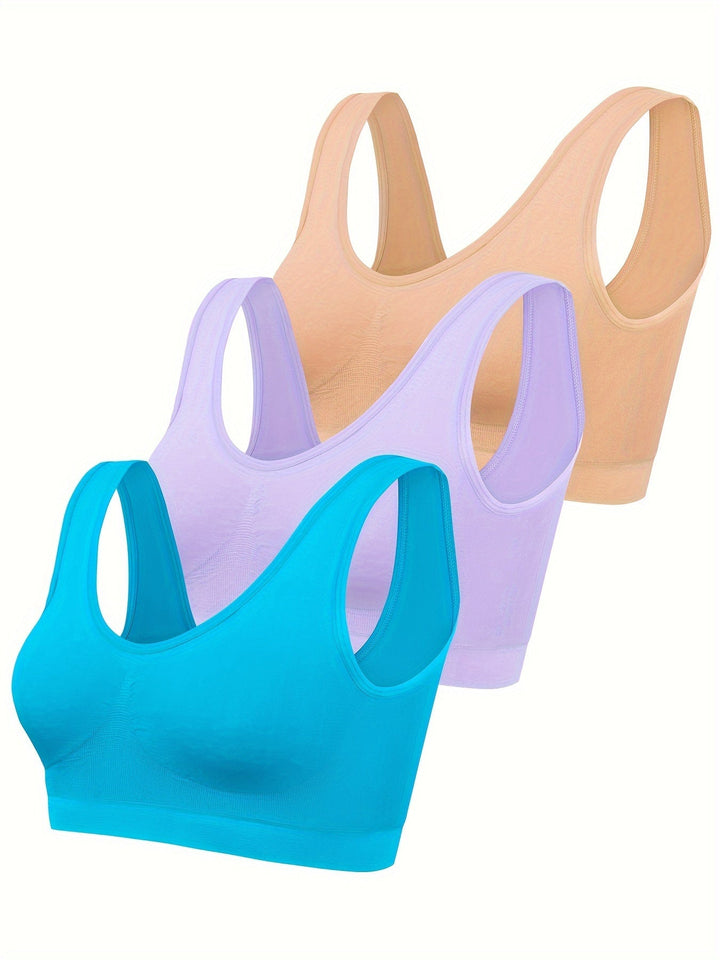 Soft, stretchy women's seamless activewear set: sports bra & tank tops; perfect for workouts, yoga, & casual wear.