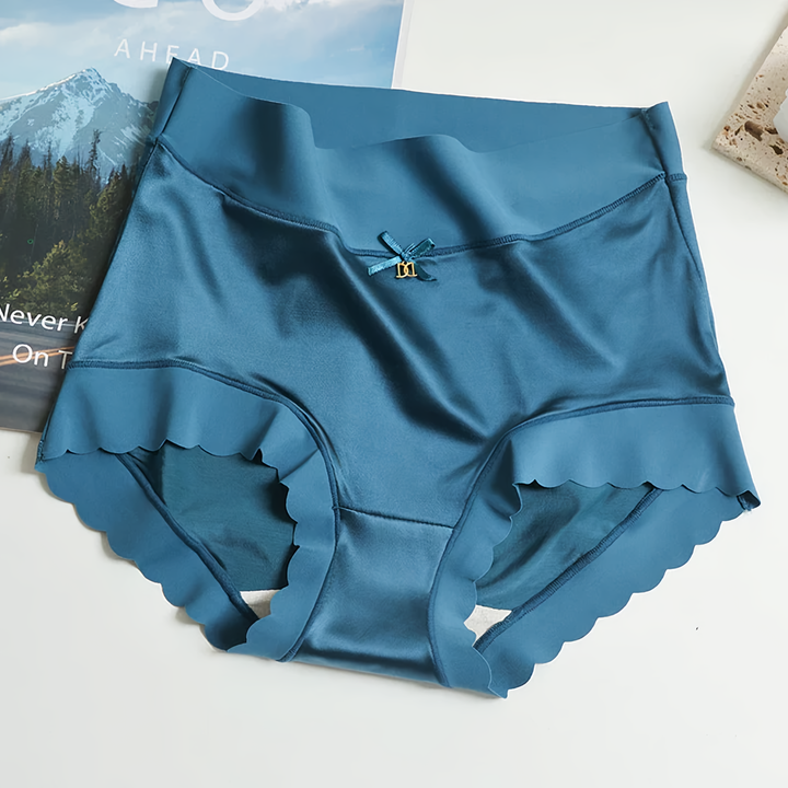 Smooth silk satin seamless briefs. Women's comfortable multi-pack lingerie for everyday wear.