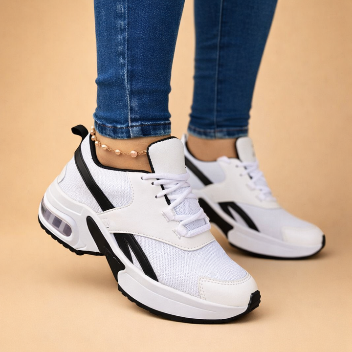 Women's Air Cushion Everyday Comfort Sneakers, perfect for walking, running, and daily wear. Enhanced arch support.