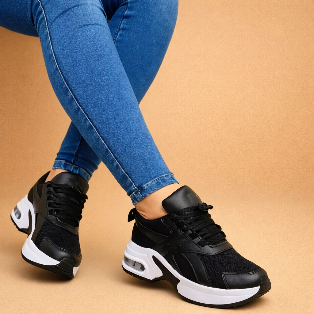 Stylish ladies' walking and running shoes. Air cushion sole provides ultimate everyday comfort and support for active women.