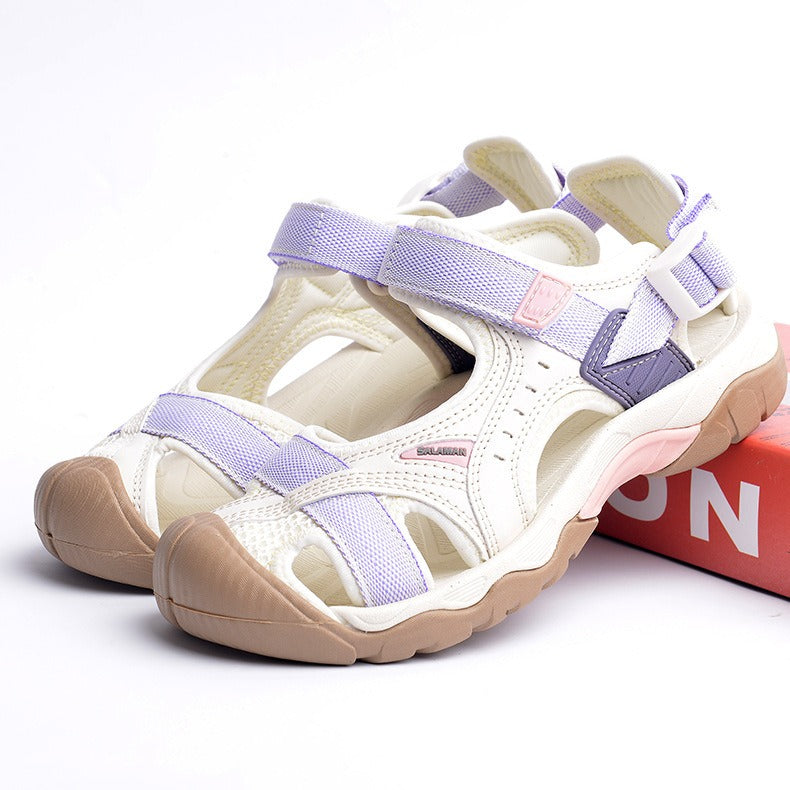 Lightweight women's travel sandals. All-terrain adventure footwear, comfortable for summer hikes & versatile outdoor use.