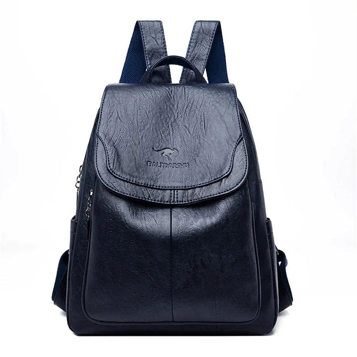 Premium anti-theft women's leather backpack. Secure & fashionable shoulder bag for travel & daily use.