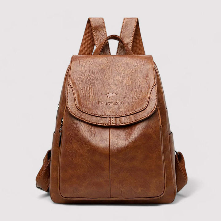 Women's anti-theft travel backpack, secure and stylish for daily use.