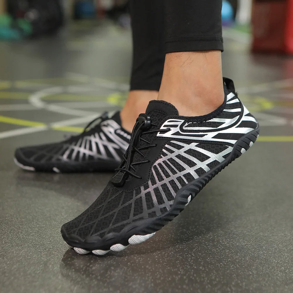Women's aqua water shoes, perfect for beach, swimming, and watersports. Slip-on design for easy wear.