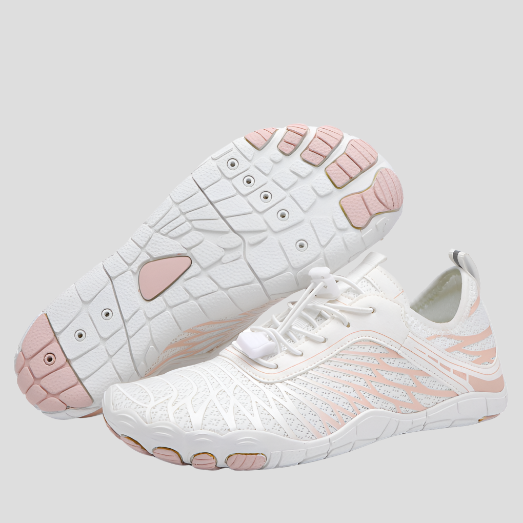 Lightweight aqua swimming shoes for women, offering grip and protection on wet surfaces. Essential footwear.