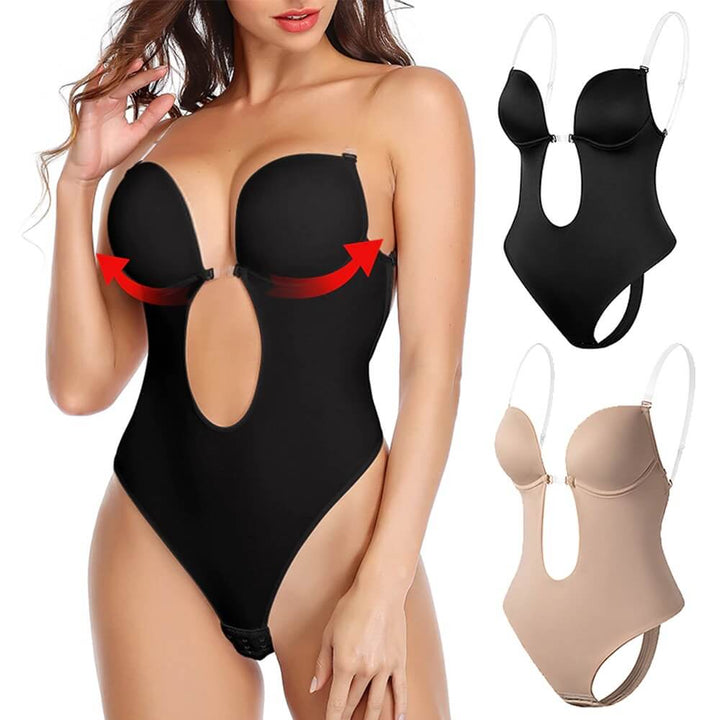 Invisible bra effect with this women's backless body shaper, perfect for low-cut dresses.