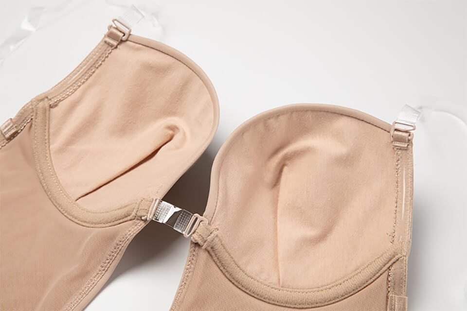 Comfortable seamless backless shapewear top with a deep V for a natural lift.
