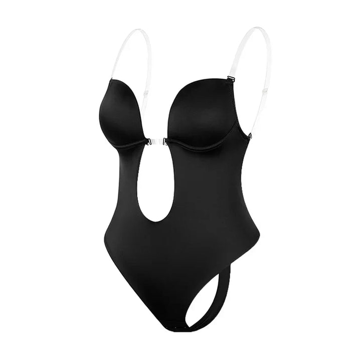 Invisible bra bodysuit with seamless construction for a smooth finish under any outfit.