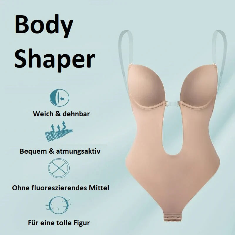 Women's body shaper bodysuit providing invisible support and enhanced comfort.
