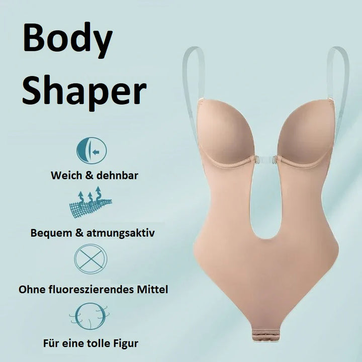 Women's body shaper bodysuit providing invisible support and enhanced comfort.