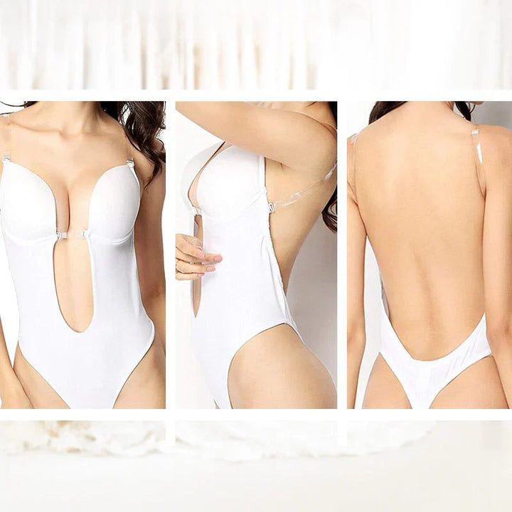 Comfortable and seamless shapewear bodysuit for everyday wear and low back dresses.