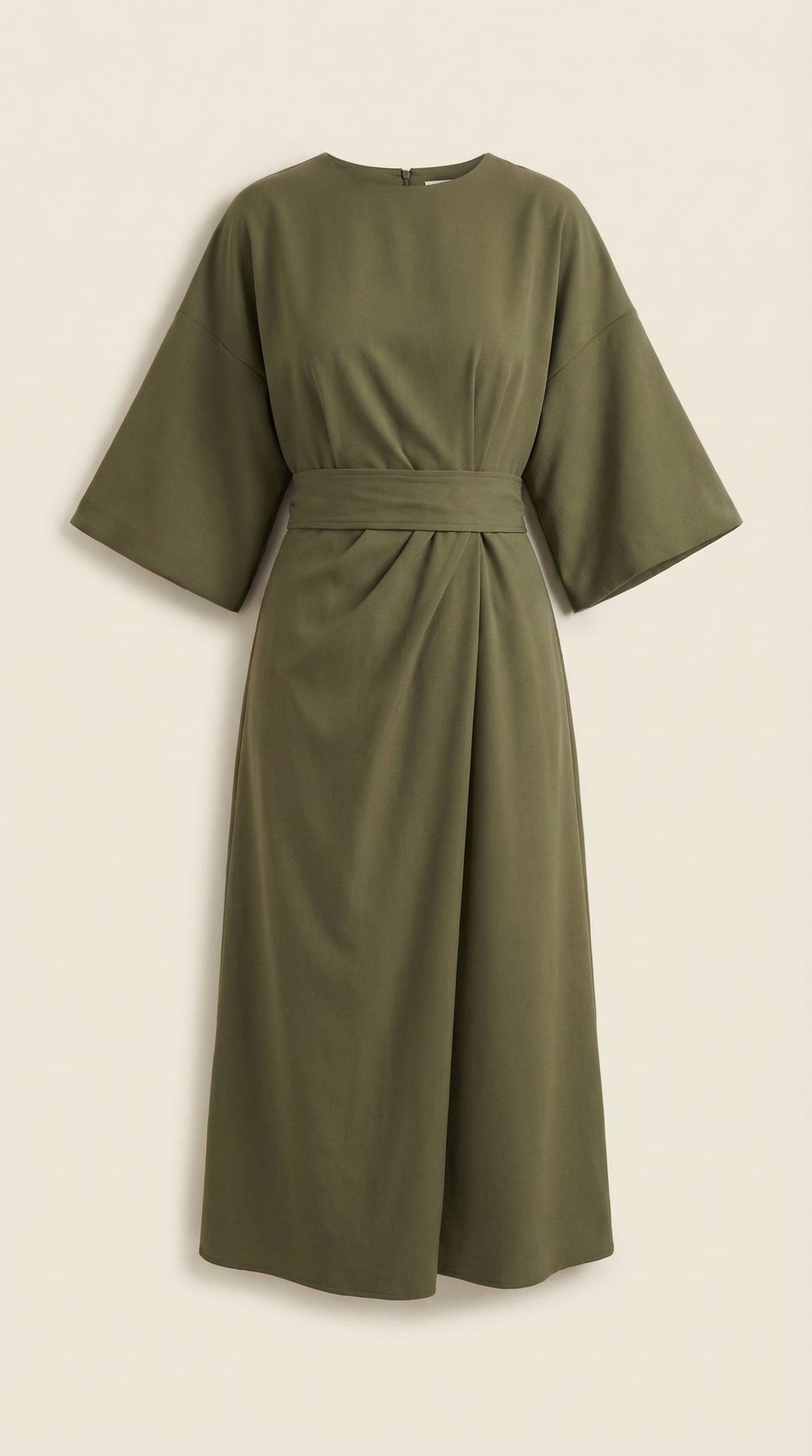 Comfortable and elegant midi dress with a wrap design