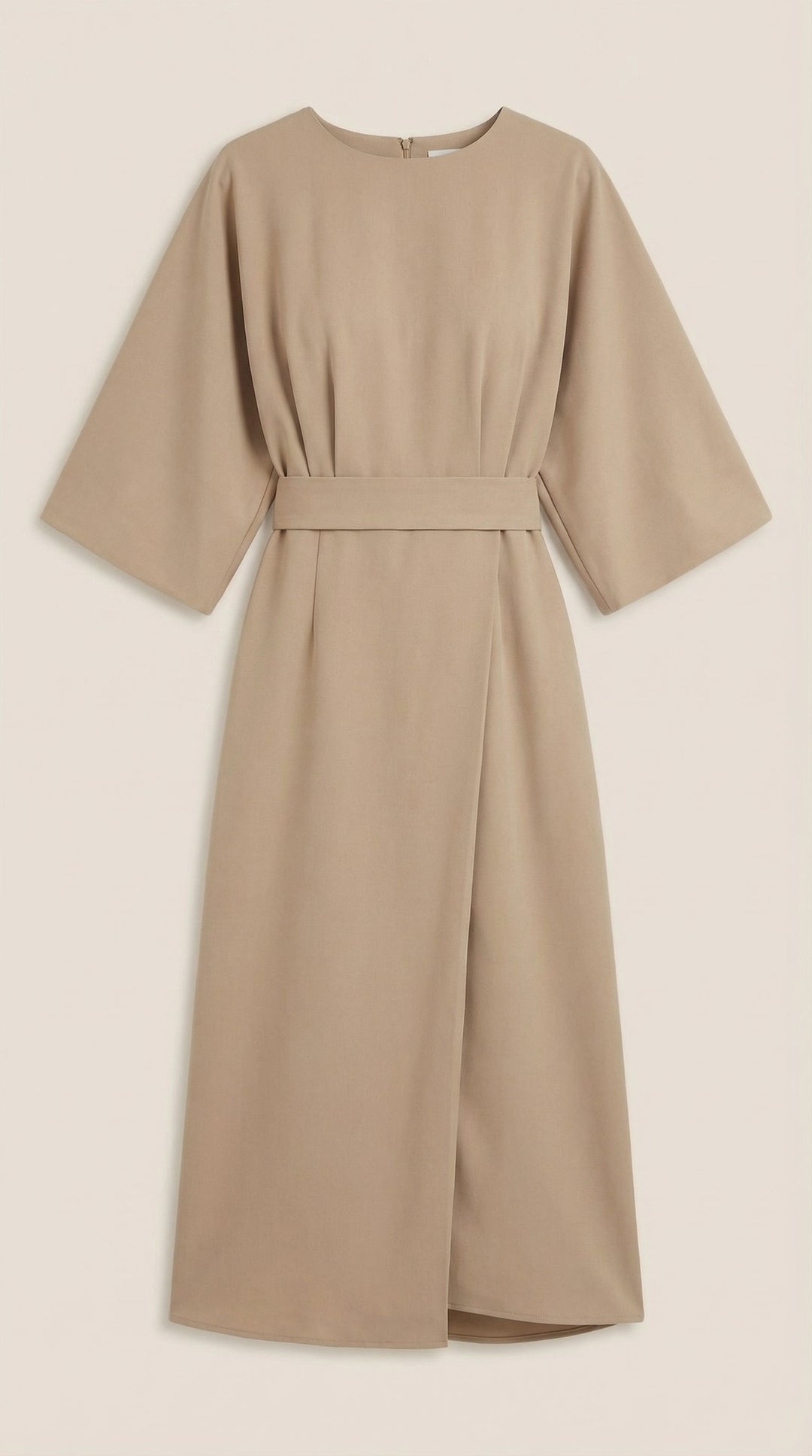 Versatile belted wrap dress for casual or formal occasions