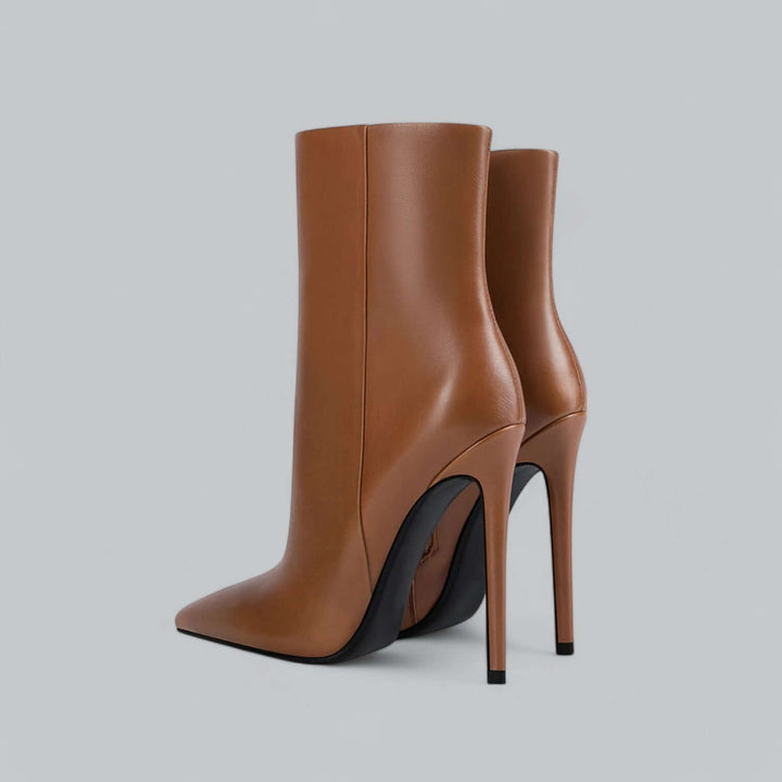 Sophisticated women's pointed toe stiletto ankle boots, designed for a refined and elegant look.