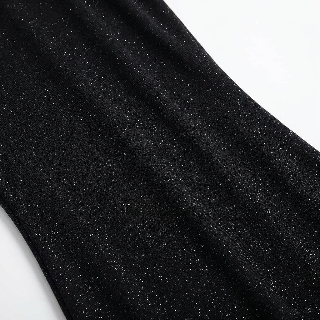 Elegant women's black square neck slim fit maxi dress. Perfect for evening wear, formal & special occasions.