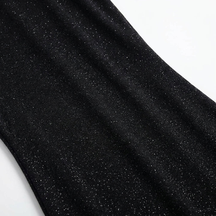 Elegant women's black square neck slim fit maxi dress. Perfect for evening wear, formal & special occasions.