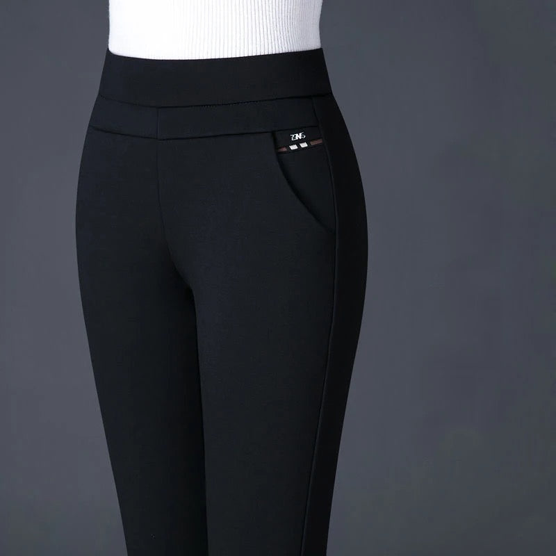 Soft, stretchy women's athleisure pants for ultimate comfort. Great for yoga, errands, or casual fashion.
